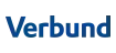 Das Logo besteht aus eine blauen Schriftzug des Markennamens VERBUND.